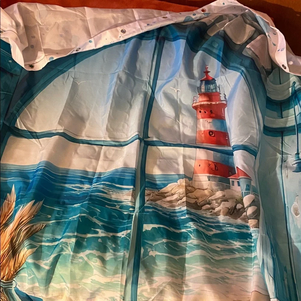 Coastal Lighthouse Bath Set - Blue and White